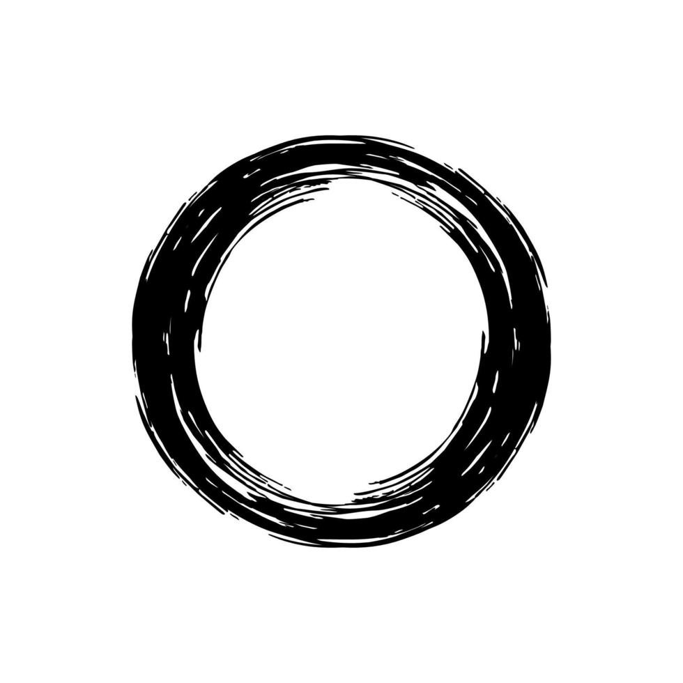 Zen Circle Icon Symbol. Zen Illustration for Logo, Art Frame, Art Illustration, Website or Graphic Design Element. Vector Illustration