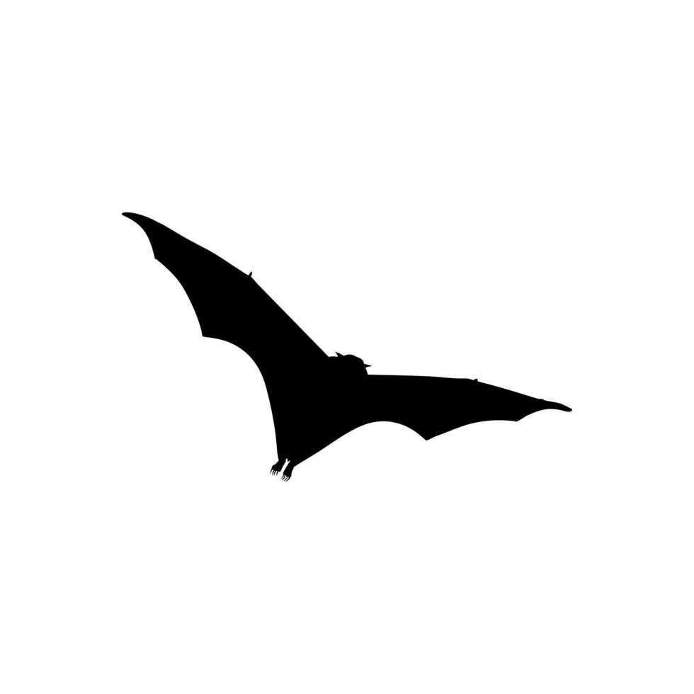 Silhouette of the Flying Fox or Bat for Icon, Symbol, Pictogram, Logo, Website, or Graphic Design Element. Vector Illustration