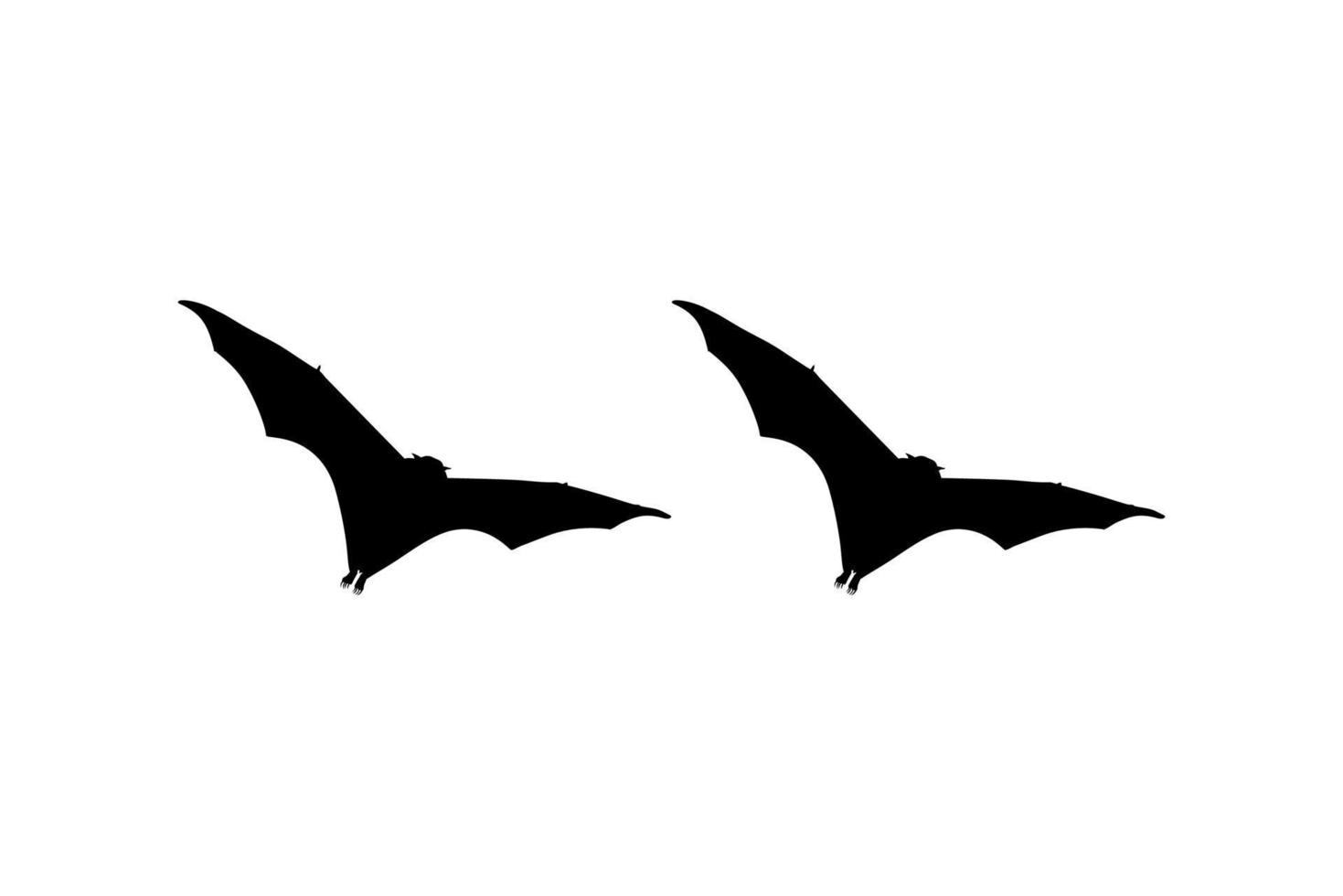 silueta de la pareja de zorro volador o murciélago para icono, símbolo, pictograma, logotipo, sitio web o elemento de diseño gráfico. ilustración vectorial vector