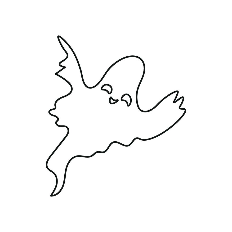 Halloween ghost face silhouette in abstract style vector