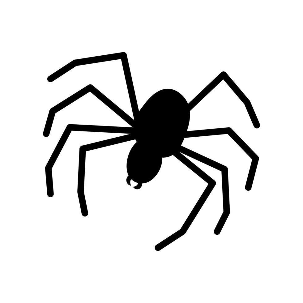 Print Doodle halloween scary black silhouette spider vector