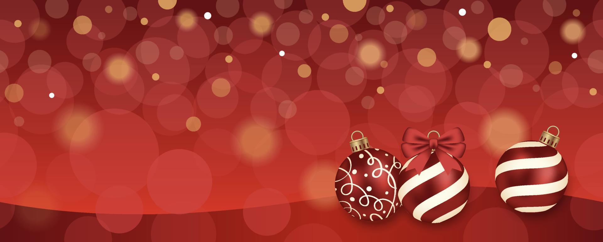 Seamless Abstract Vector Illumination With Christmas Balls And Luminous Background. Horizontally Repeatable.