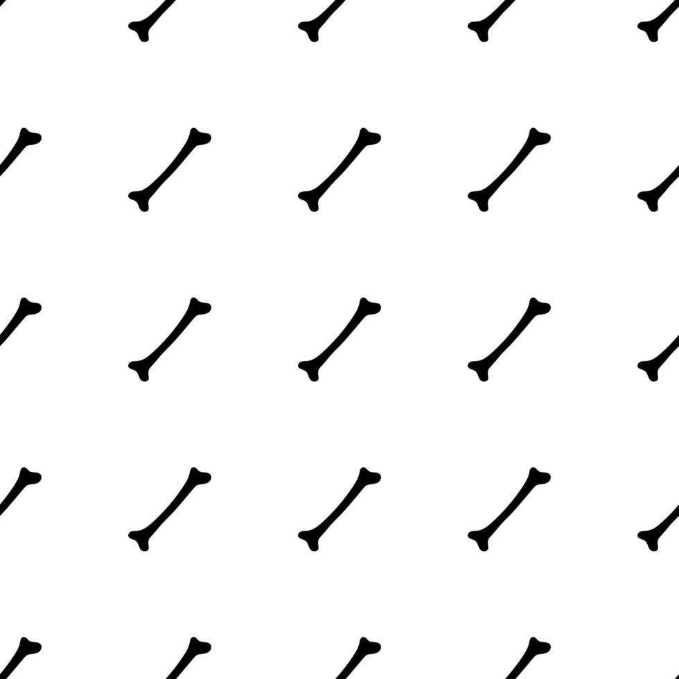 Black skeletons in various poses pattern. Halloween design. Perfect for fall, holidays, fabric, textile. Seamless repeat swatch. vector