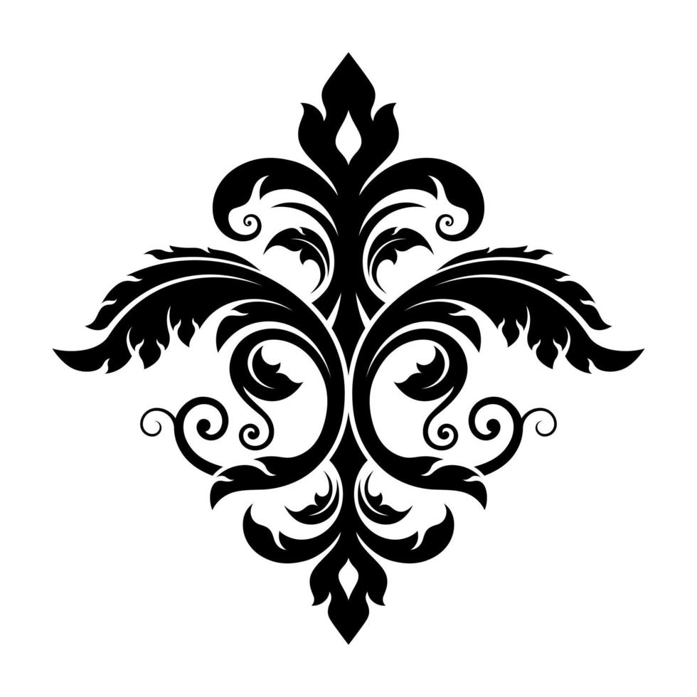 Traditional Thai Art Patterns In Damask Style vector