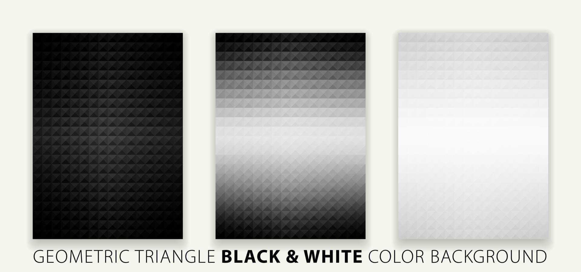 Geometric Triangle Pyramid Black and White Background vector