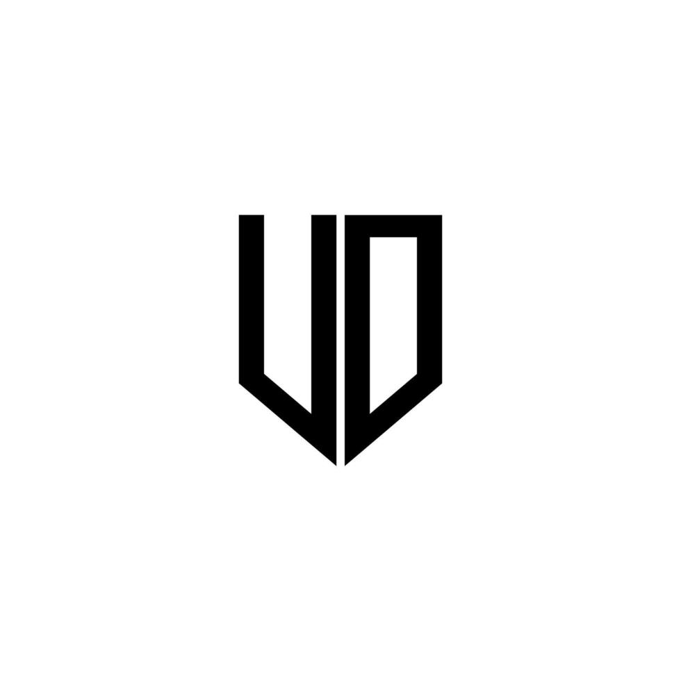 UD letter logo design with white background in illustrator. Vector logo, calligraphy designs for logo, Poster, Invitation, etc.