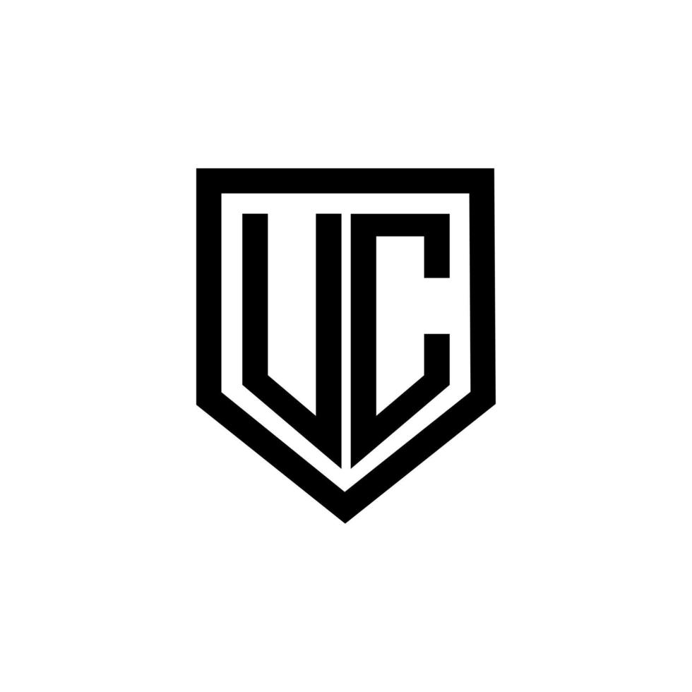 UC letter logo design with white background in illustrator. Vector logo, calligraphy designs for logo, Poster, Invitation, etc.