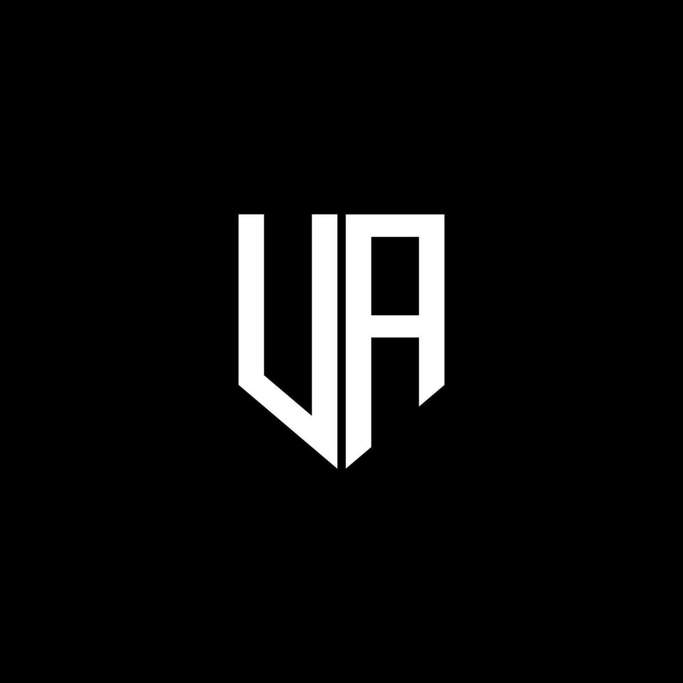 UA letter logo design with black background in illustrator. Vector logo, calligraphy designs for logo, Poster, Invitation, etc.