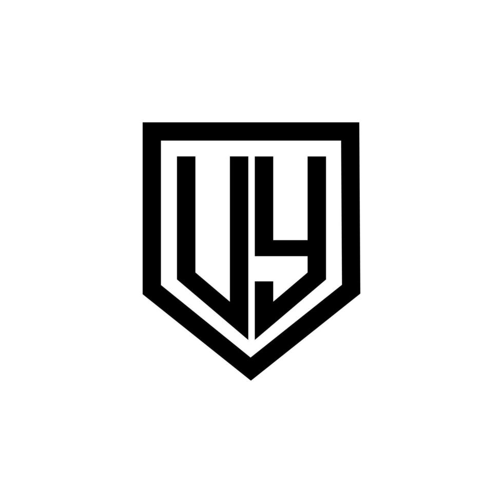 UY letter logo design with white background in illustrator. Vector logo, calligraphy designs for logo, Poster, Invitation, etc.