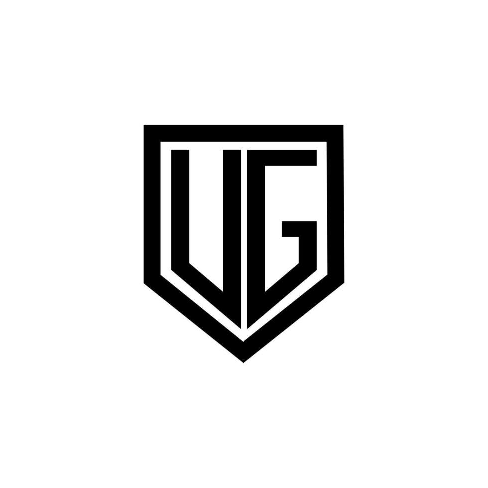 UG letter logo design with white background in illustrator. Vector logo, calligraphy designs for logo, Poster, Invitation, etc.
