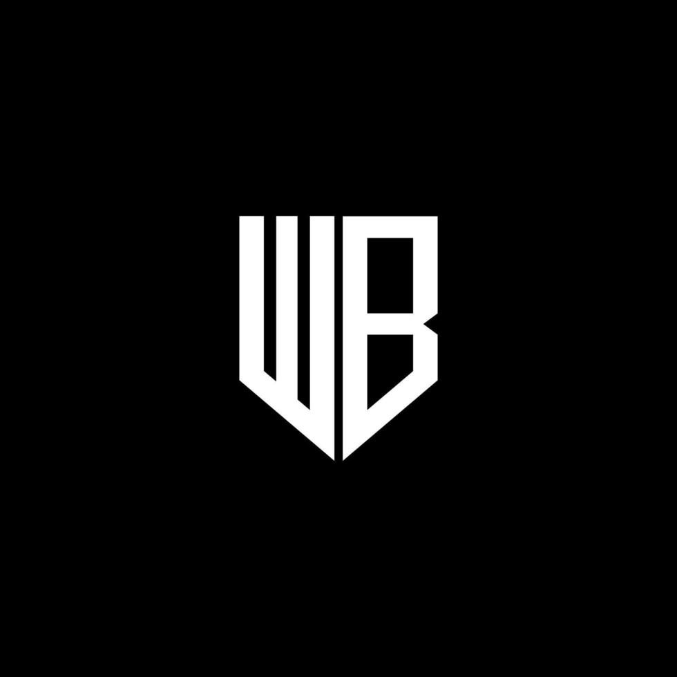 diseño de logotipo de letra wb con fondo negro en illustrator. logotipo vectorial, diseños de caligrafía para logotipo, afiche, invitación, etc. vector