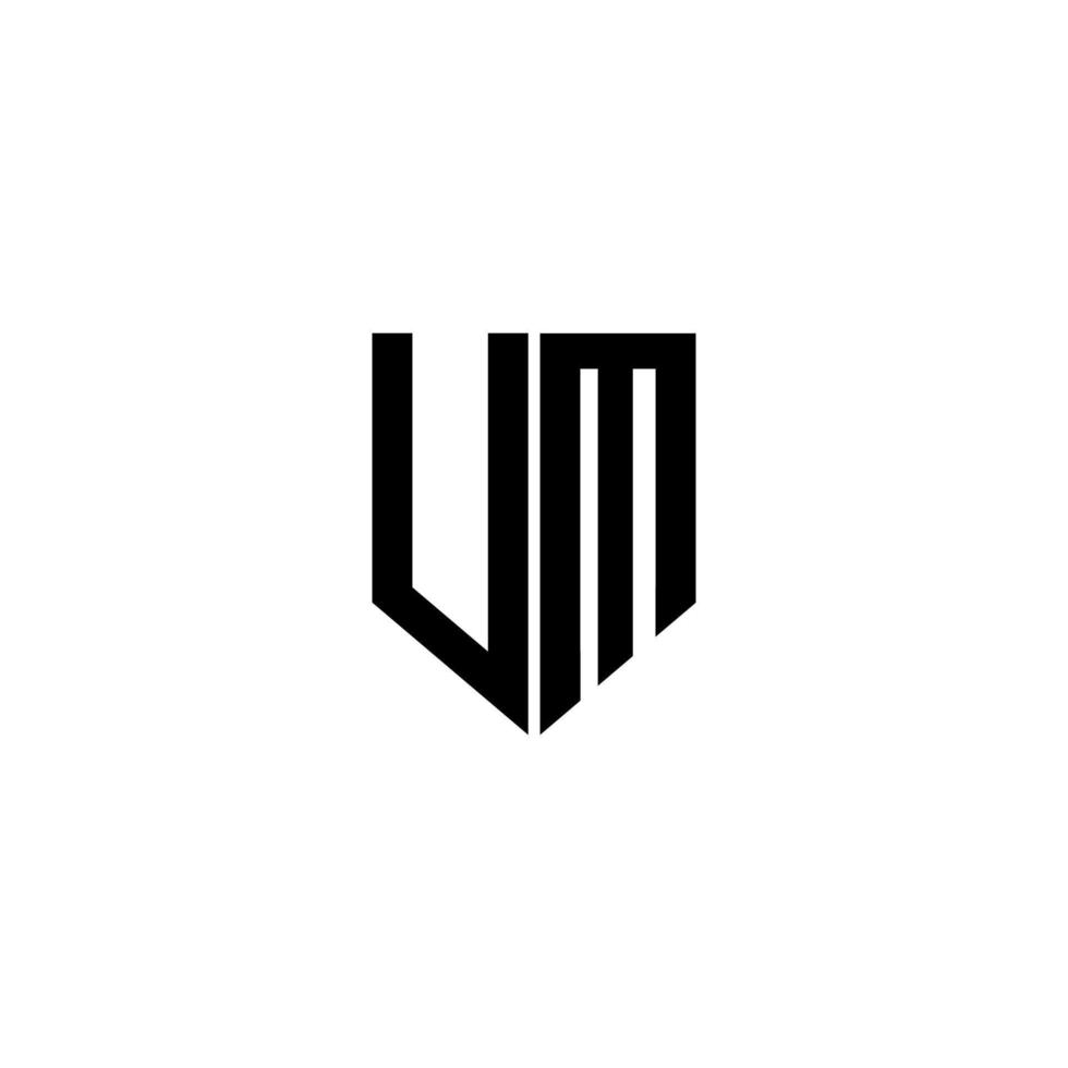 UM letter logo design with white background in illustrator. Vector logo, calligraphy designs for logo, Poster, Invitation, etc.