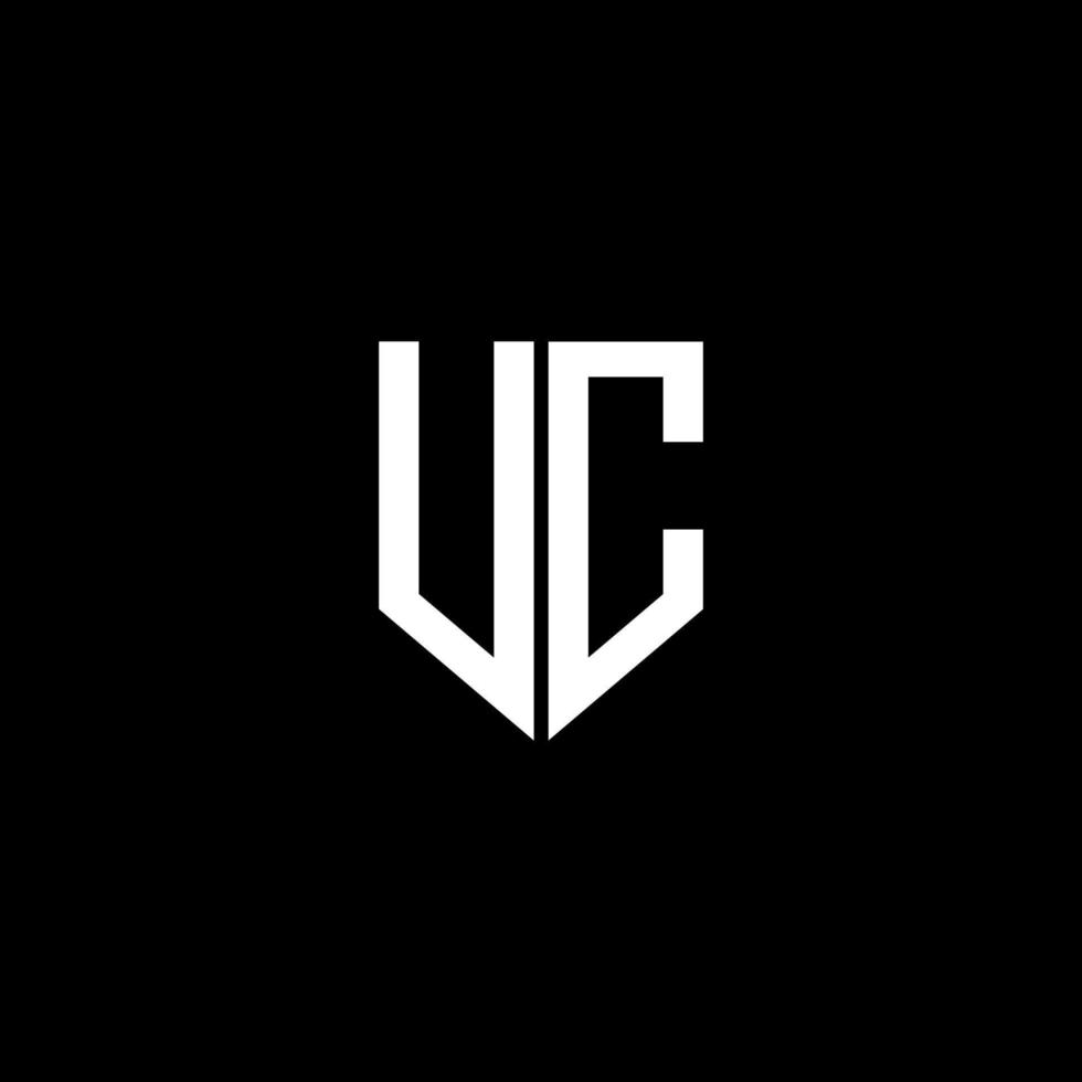 UC letter logo design with black background in illustrator. Vector logo, calligraphy designs for logo, Poster, Invitation, etc.