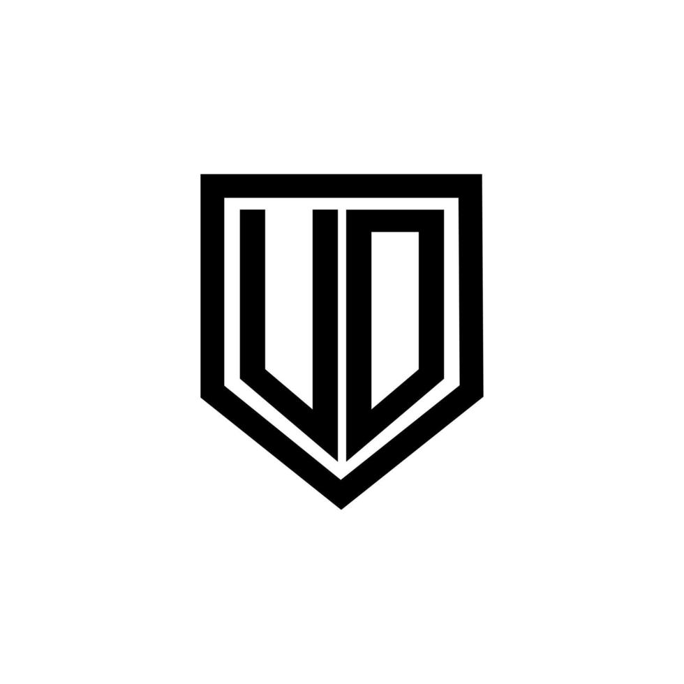 UD letter logo design with white background in illustrator. Vector logo