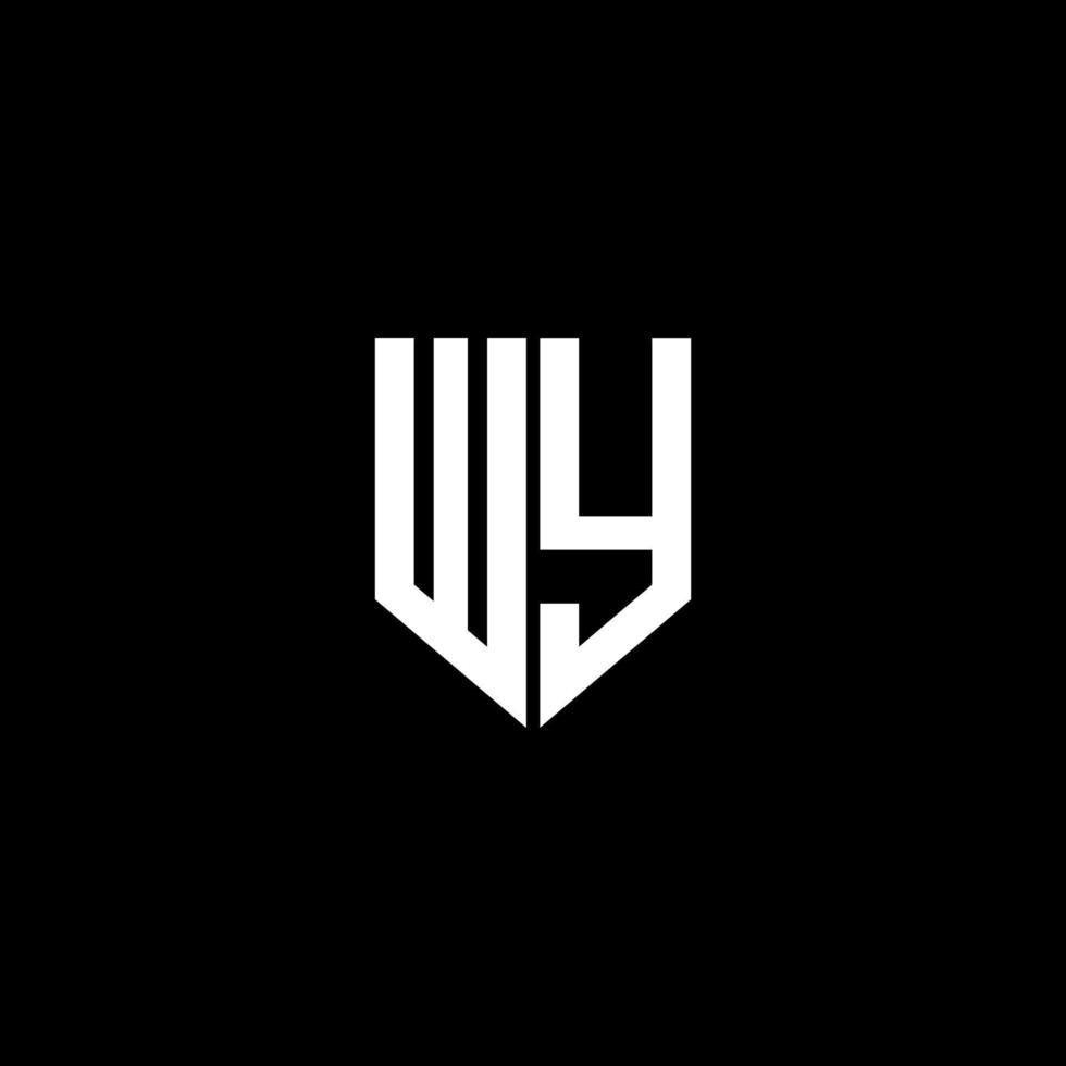 WY letter logo design with black background in illustrator. Vector logo, calligraphy designs for logo, Poster, Invitation, etc.