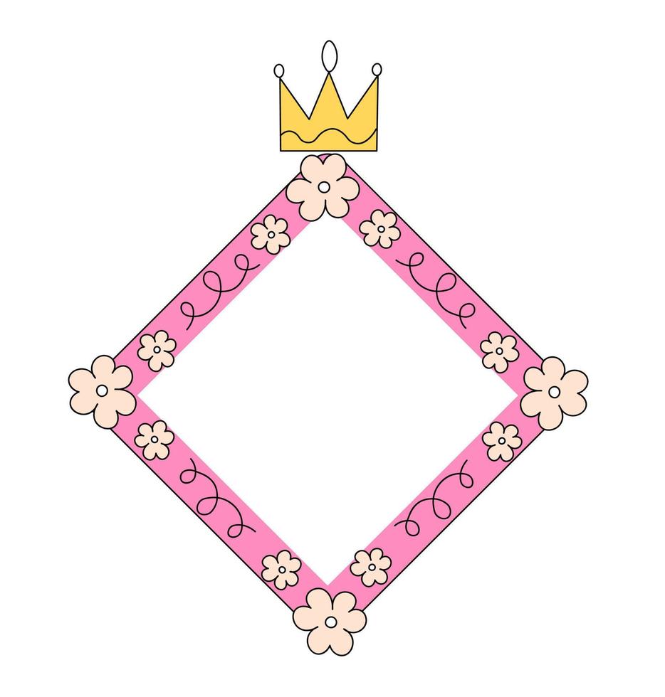 Princess mirrow frame vector