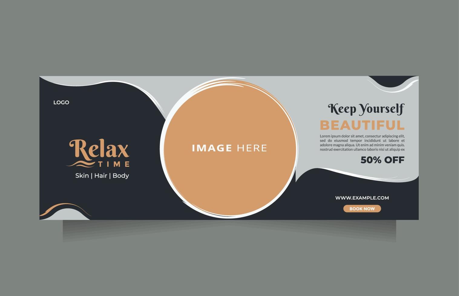 Creative, modern and minimalist beauty care promotion design. Flat design vector with a photo collage. Usable for social media, banner, and web internet ads