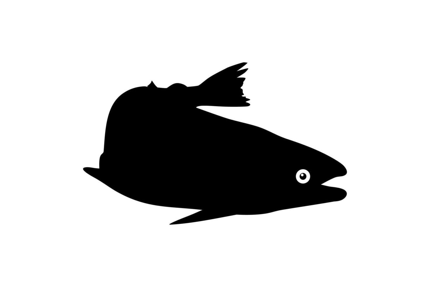 Salmon Fish Silhouette for Icon, Symbol, Logo, Pictogram, Apps, Website or Graphic Design Element. Vector Illustration