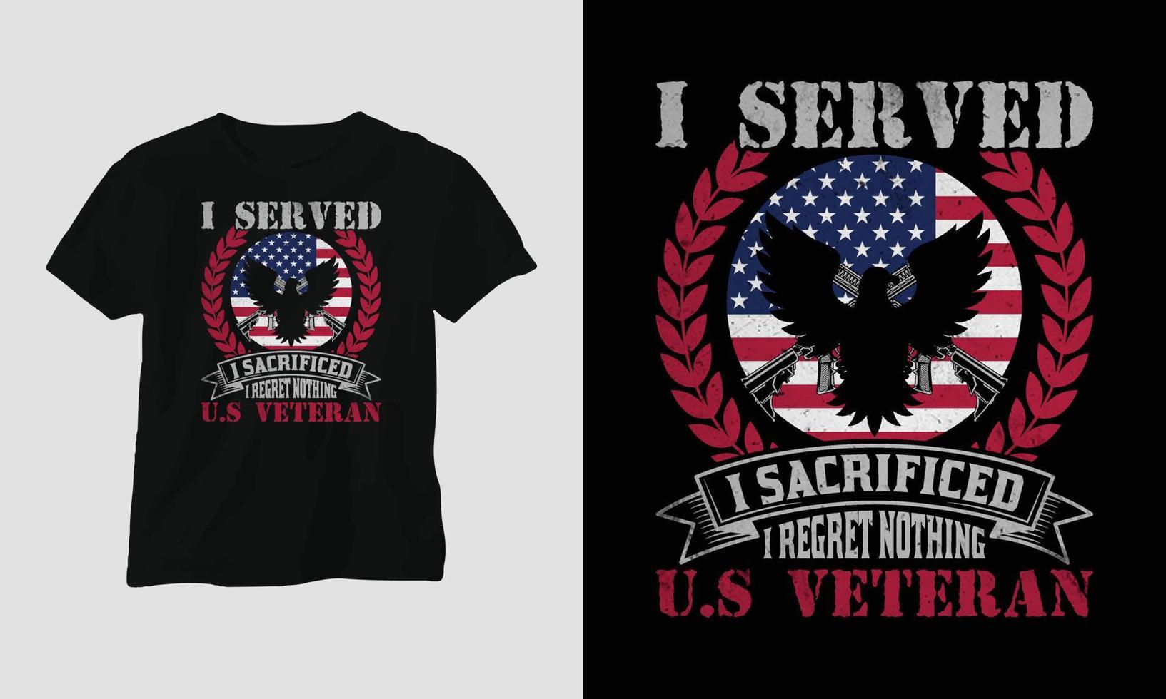 Veterans Day T-shirt Design Template vector