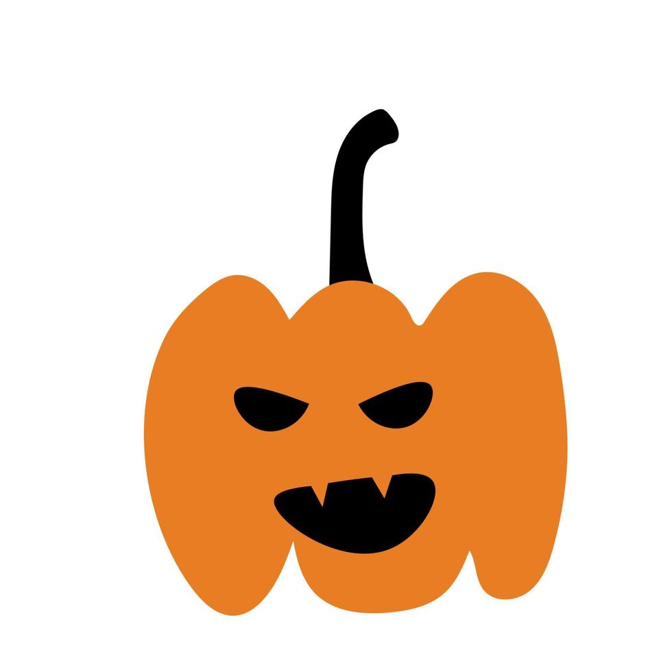 otoño halloween calabaza aterradora. temporada de cosecha. vector