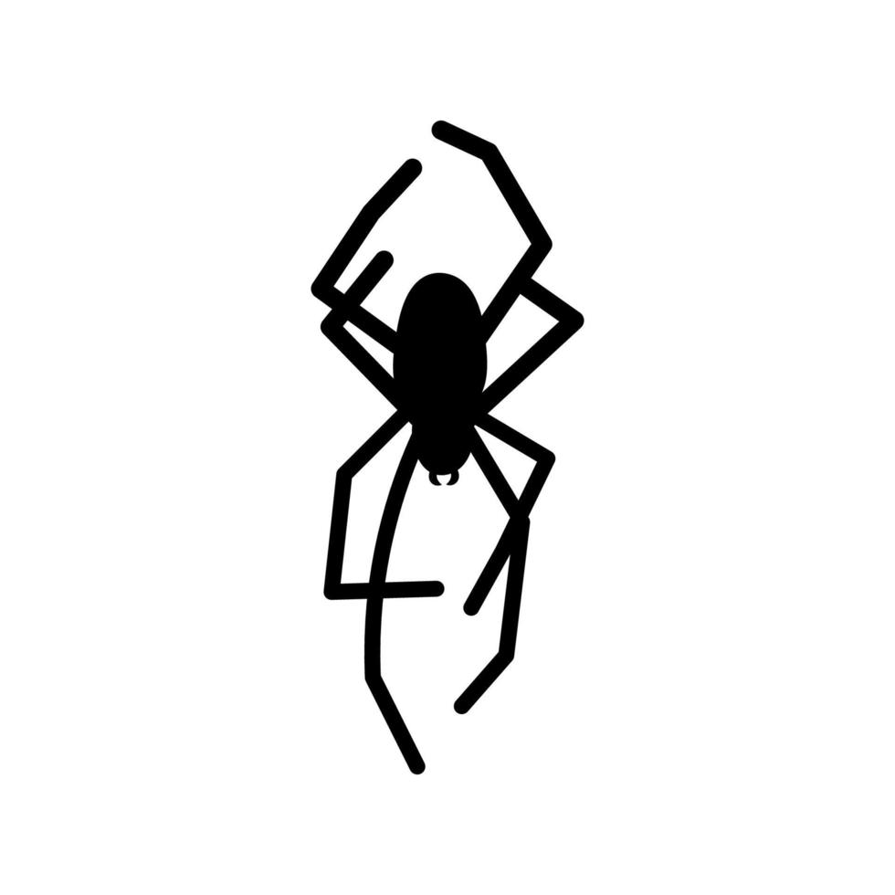 impresión garabato halloween miedo negro silueta araña vector