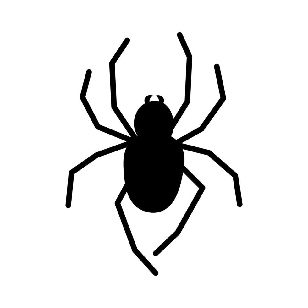 Print Doodle halloween scary black silhouette spider vector