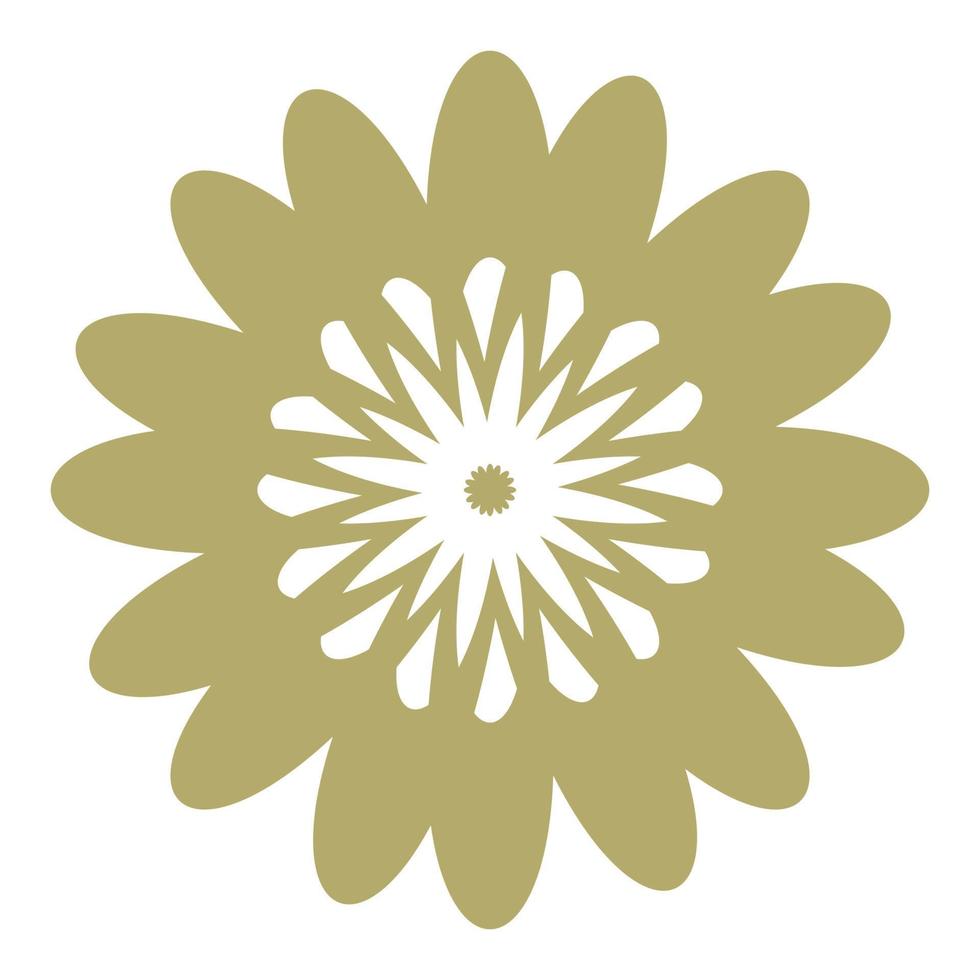 flor en estilo retro maravilloso. icono de vector simple