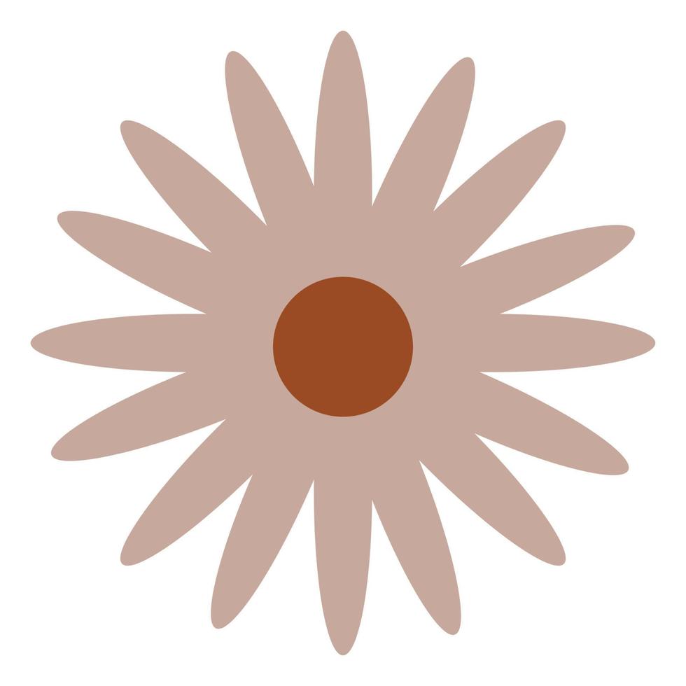 flor en estilo retro maravilloso. icono de vector simple