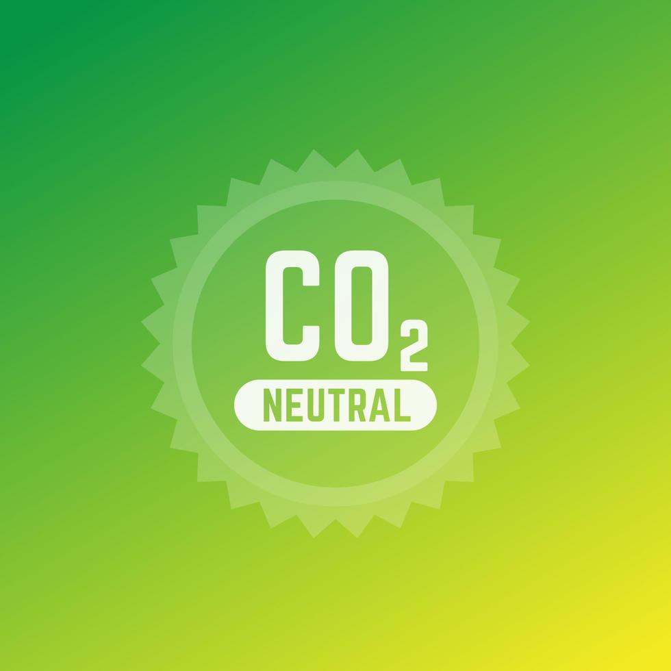 carbon neutral badge, vector label