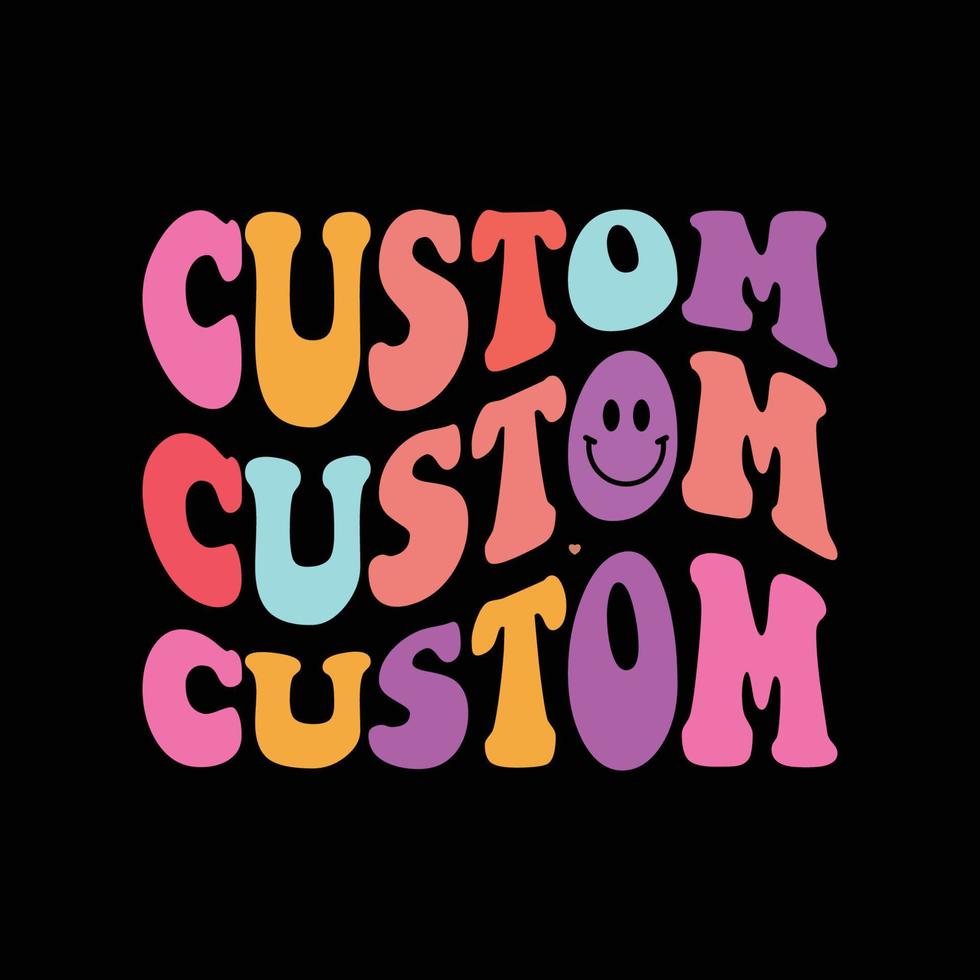 Custom retro t shirt design vector