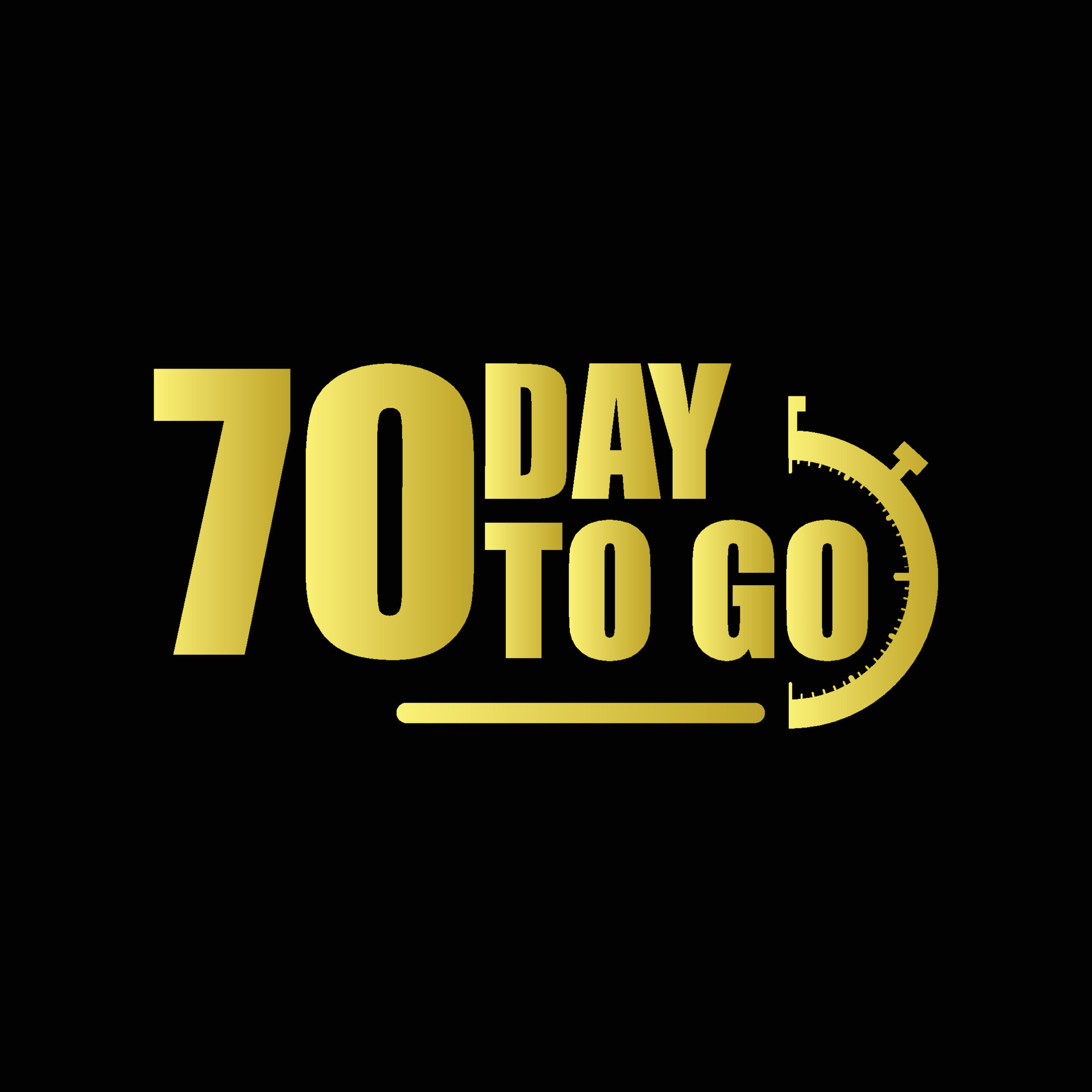 70 days to go Gradient button. Vector stock illustration 12508028