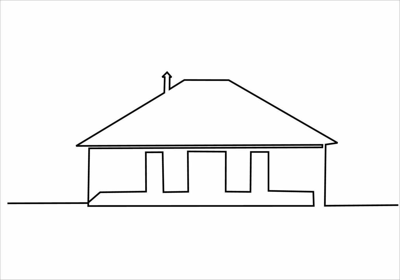home continuous line vector