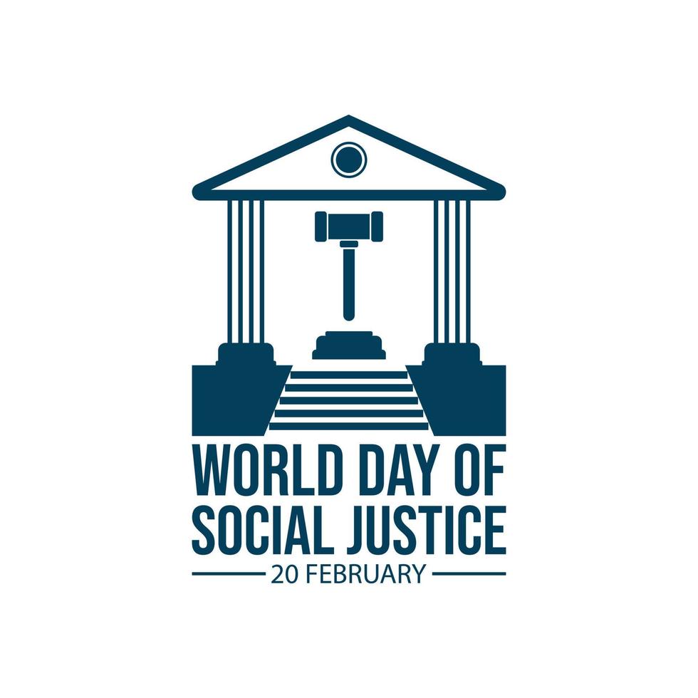 imagen vectorial de justicia social del día mundial vector