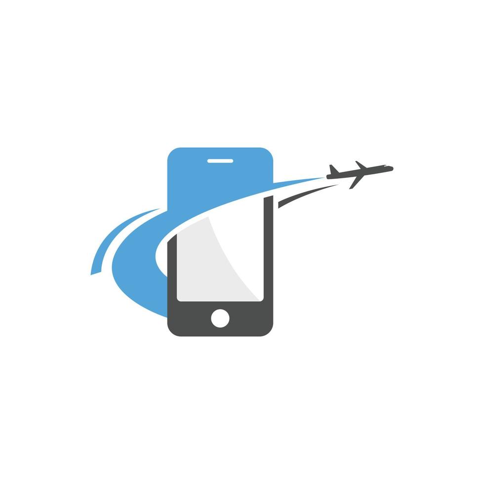 Online travel mobile logo vector