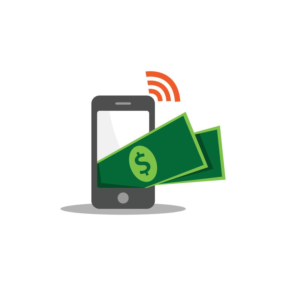 Smartphone mobile payment illustration vector