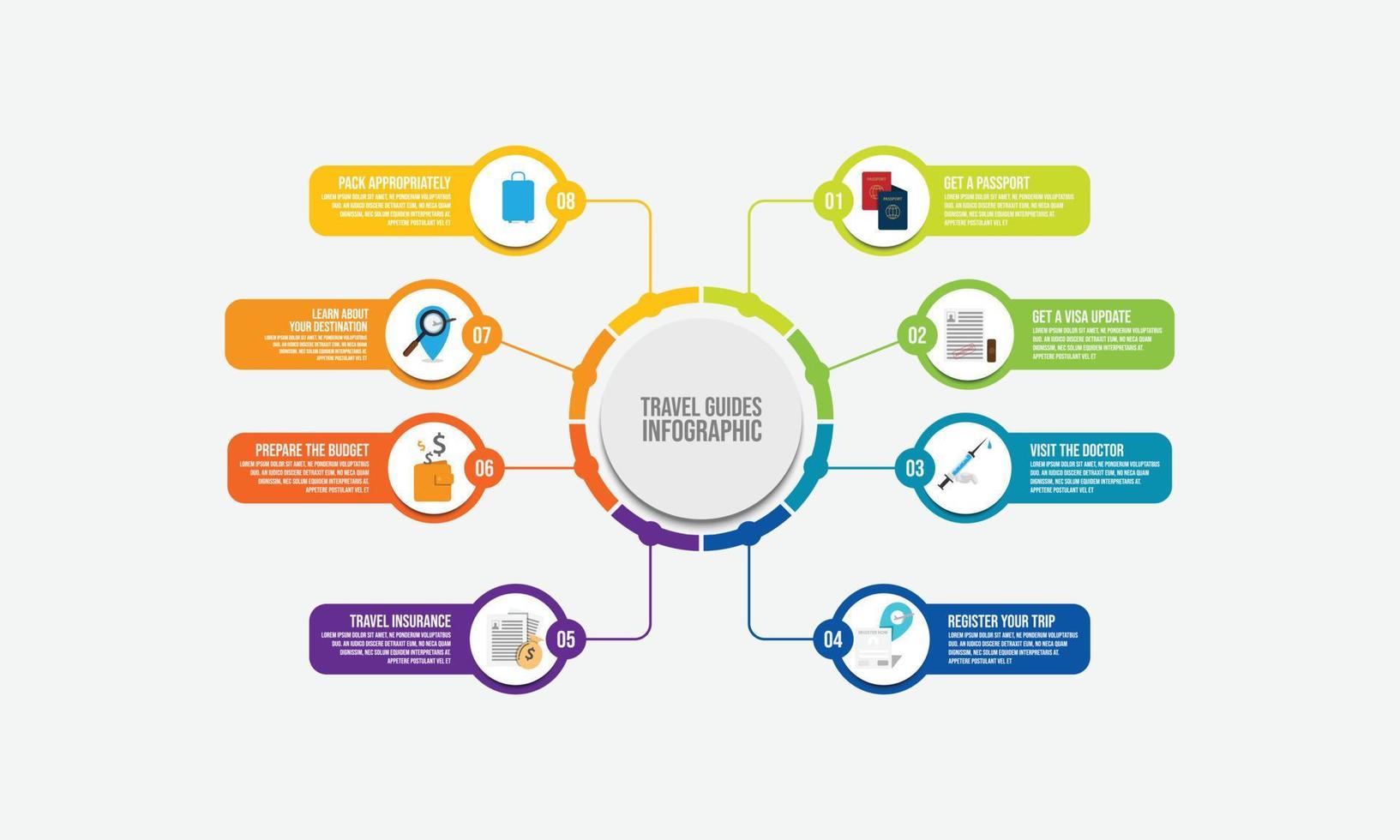 Travel guides infographic vector