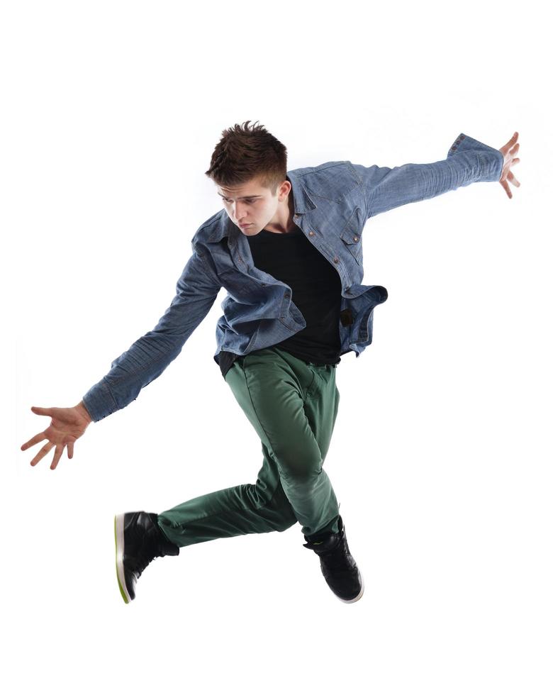 young man dancing photo