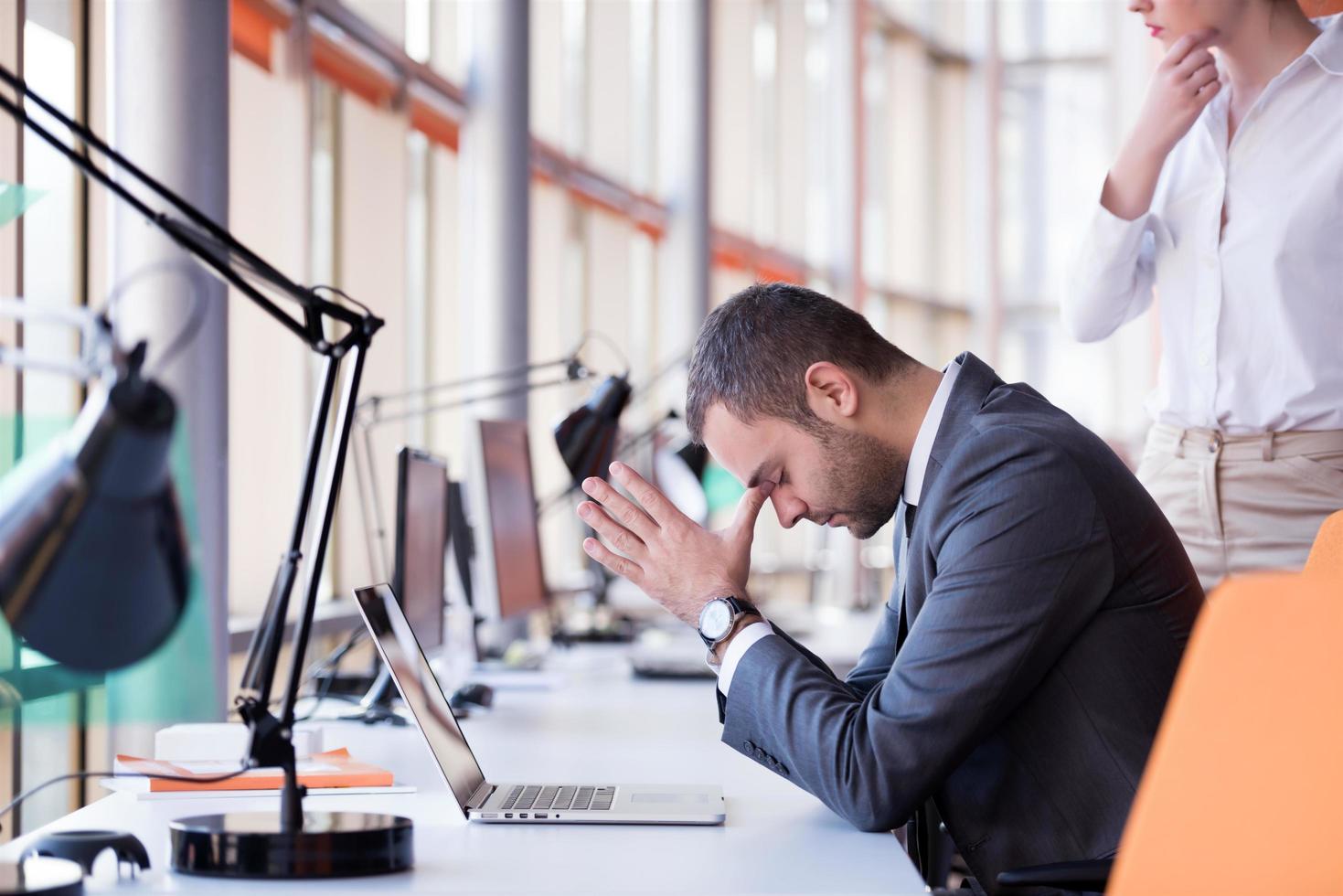 frustrated young business man photo