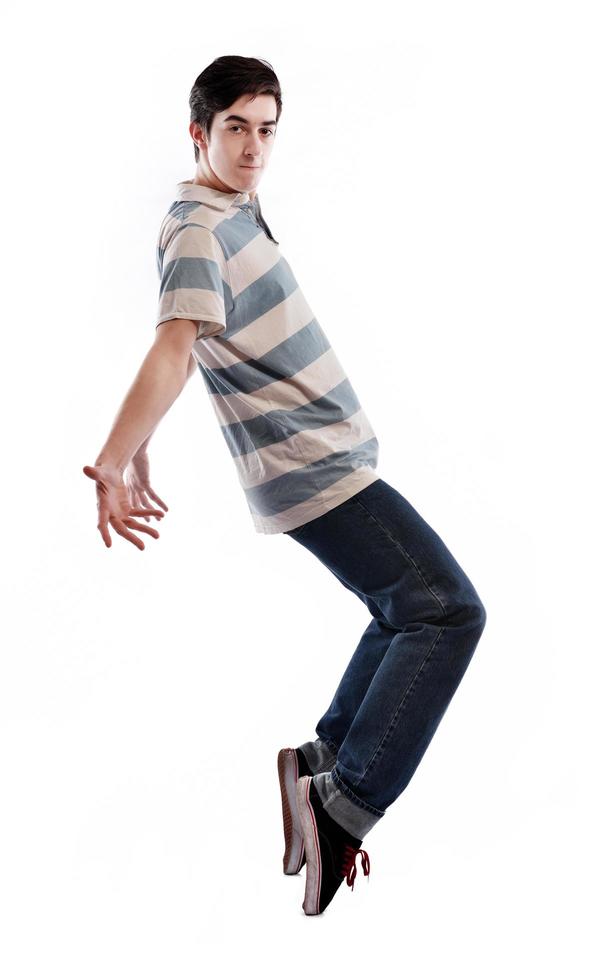 young man dancing photo