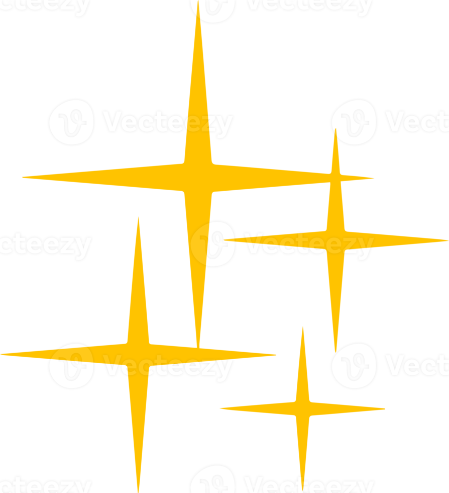 gul gnistra blinkande stjärna ikon png