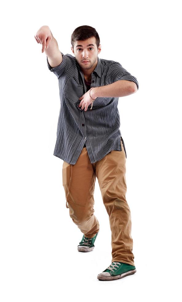 young man dancing photo