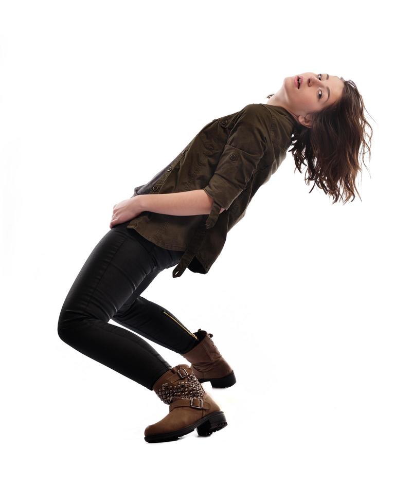 young woman dancing photo