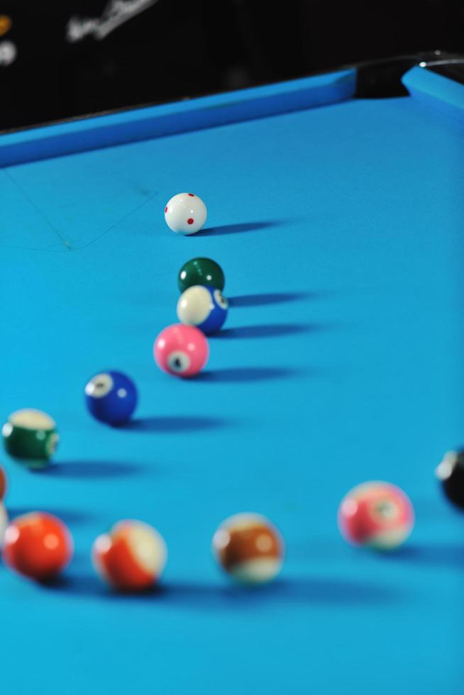 billiard balls view photo