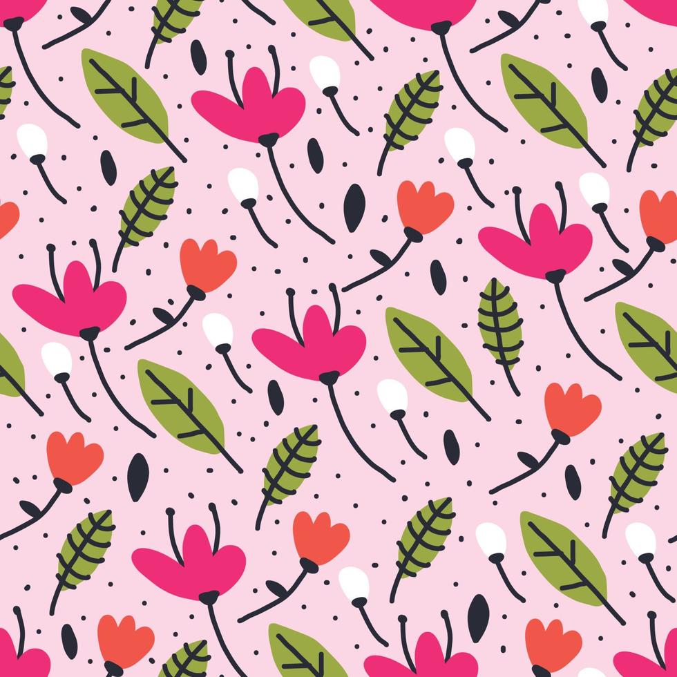 estampado floral femenino vector