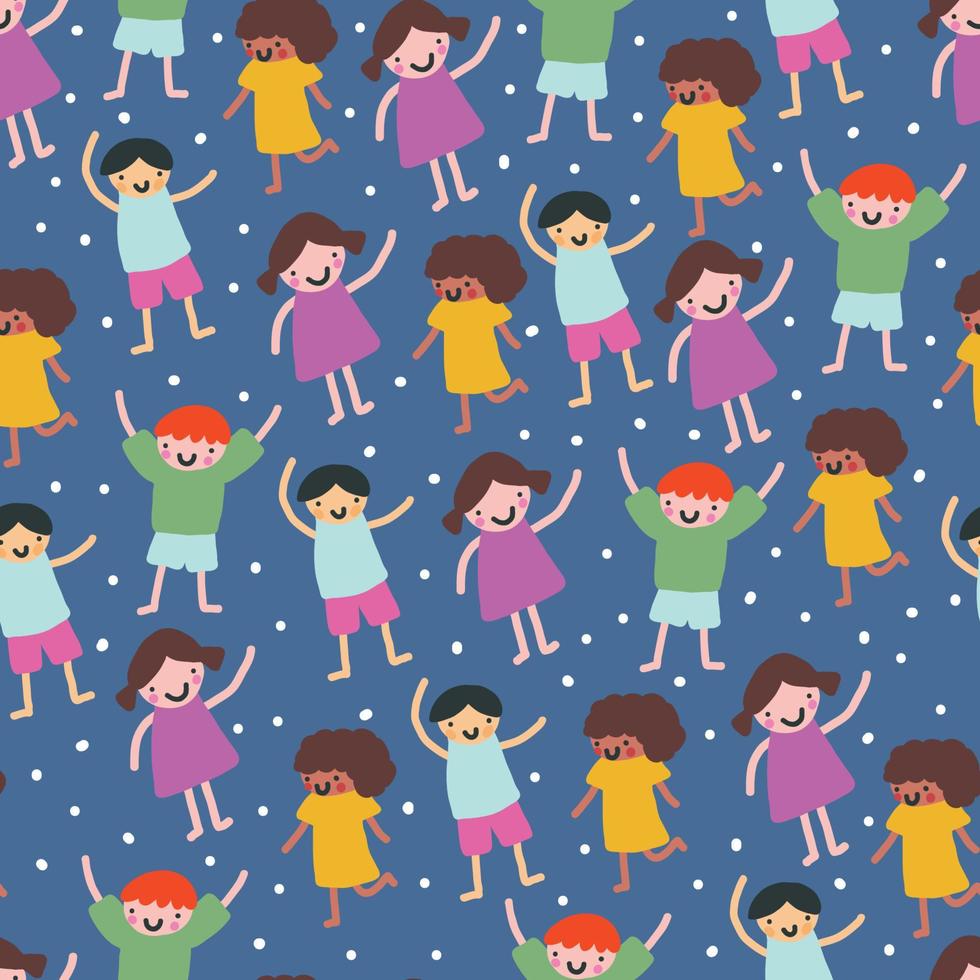 Kids Dancing Pattern vector
