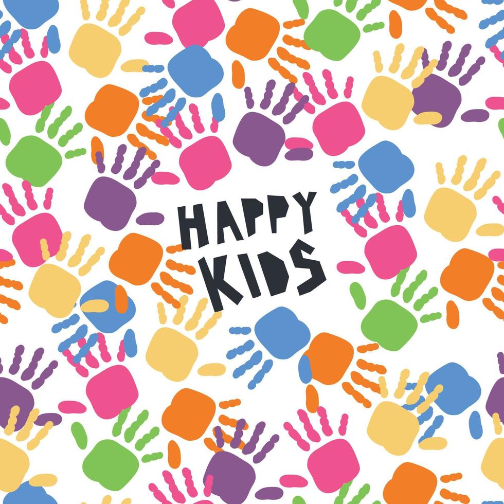 Kids' Hands Pattern vector