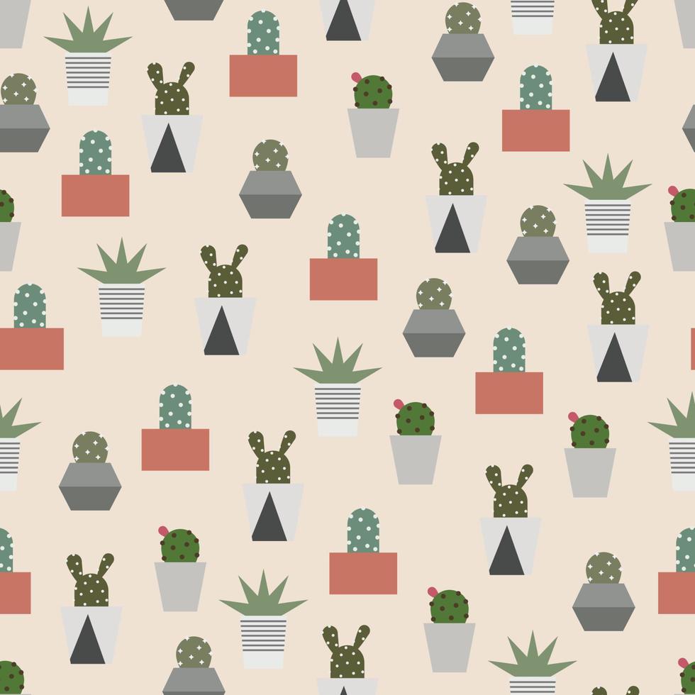 patrón sin costuras de cactus vector