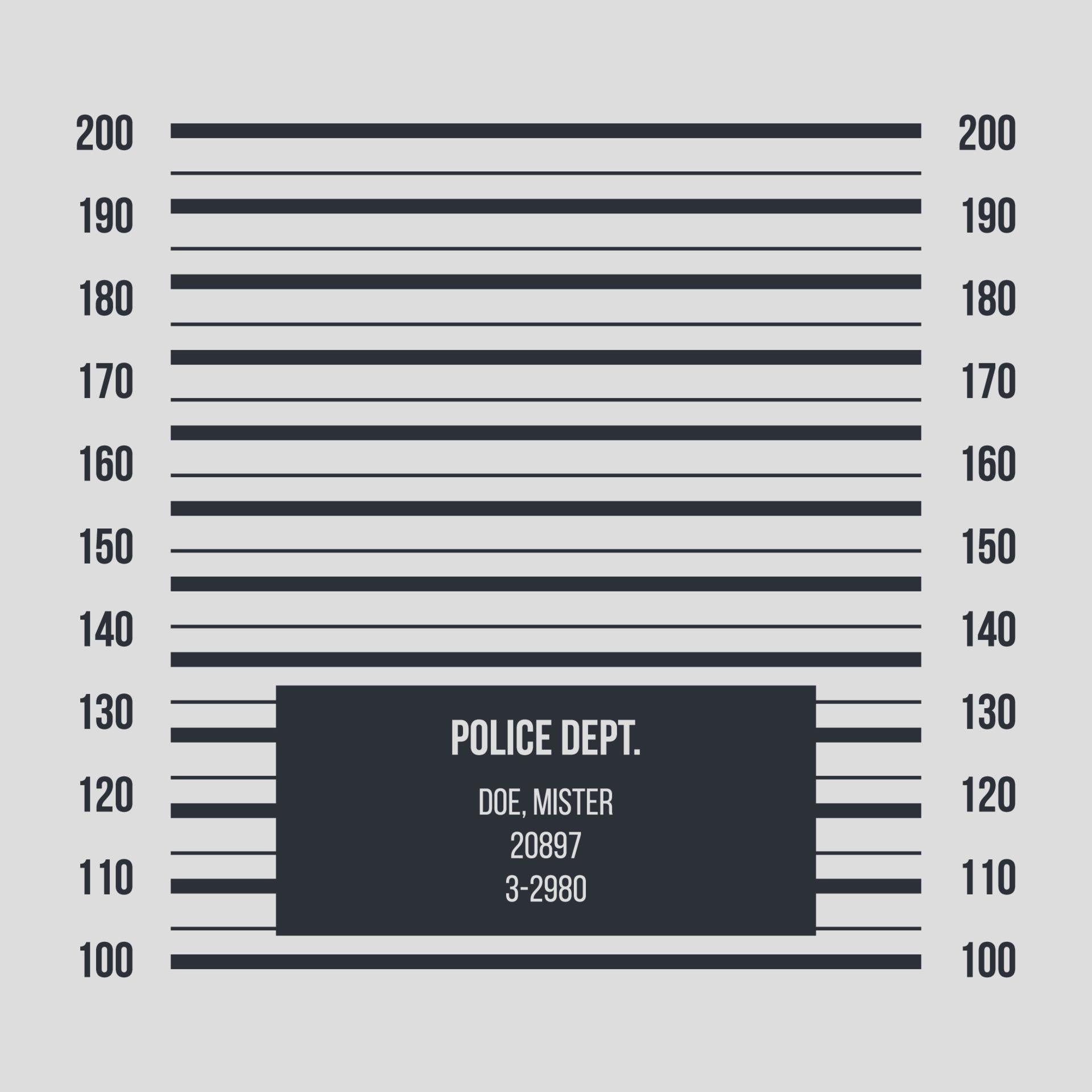 Empty Mugshot with Details 12510689 Vector Art at Vecteezy