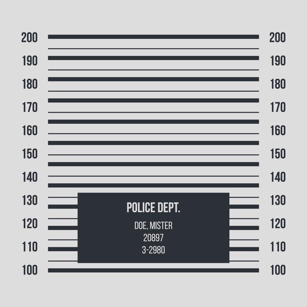 Empty Mugshot with Details vector