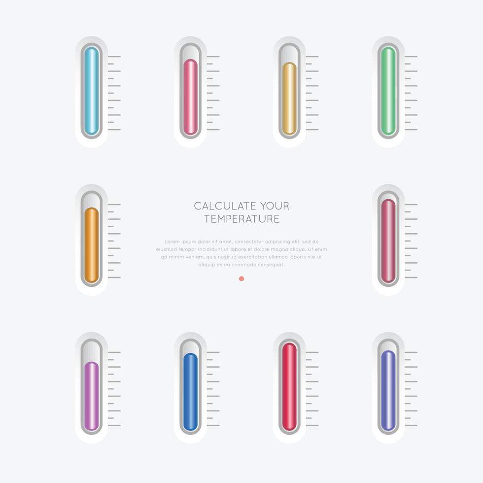 Set of Different Thermometers vector